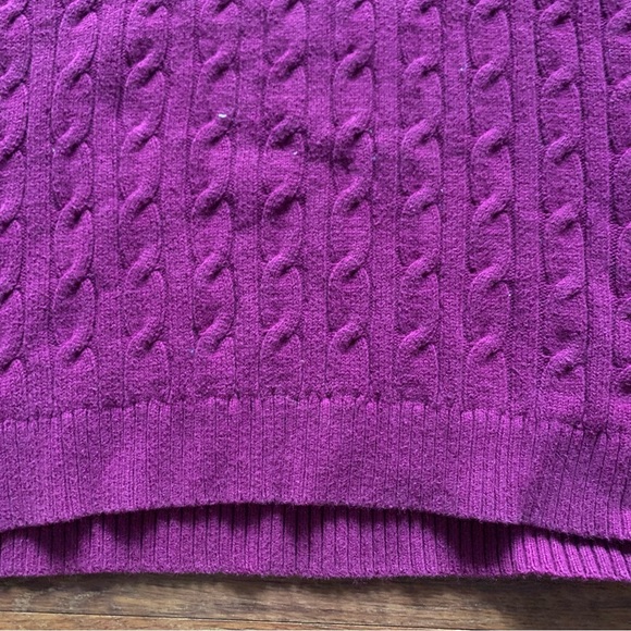 Charter Club Large cable knit v-neck sweater - Picture 2 of 4